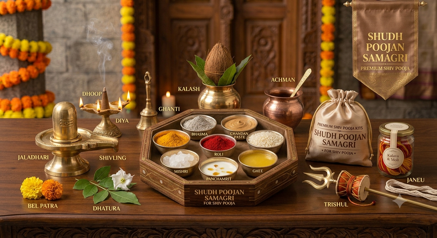Rudrabshiek Poojan Samagri
